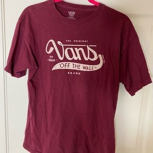 Vans t-shirt size M burgundy color